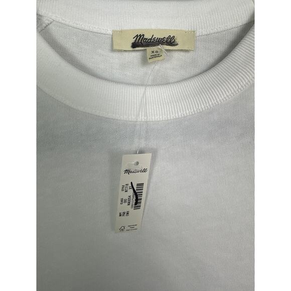 Madewell NWT Women’s White Relaxed Long-Sleeve Raglan Tee XS - Picture 3 of 5